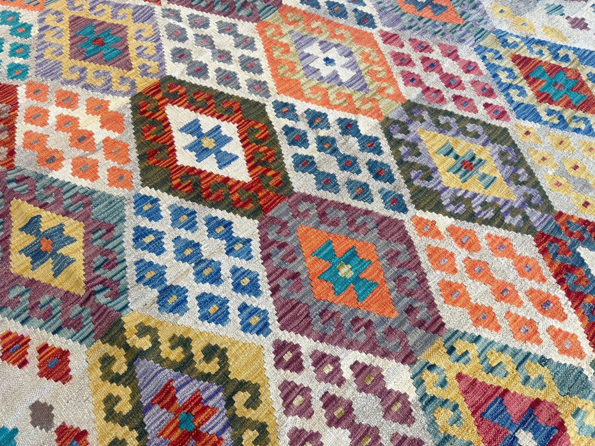 Afghan Maimana Kilim Rug | 7' x 9' 11" - Rug the Rock - available