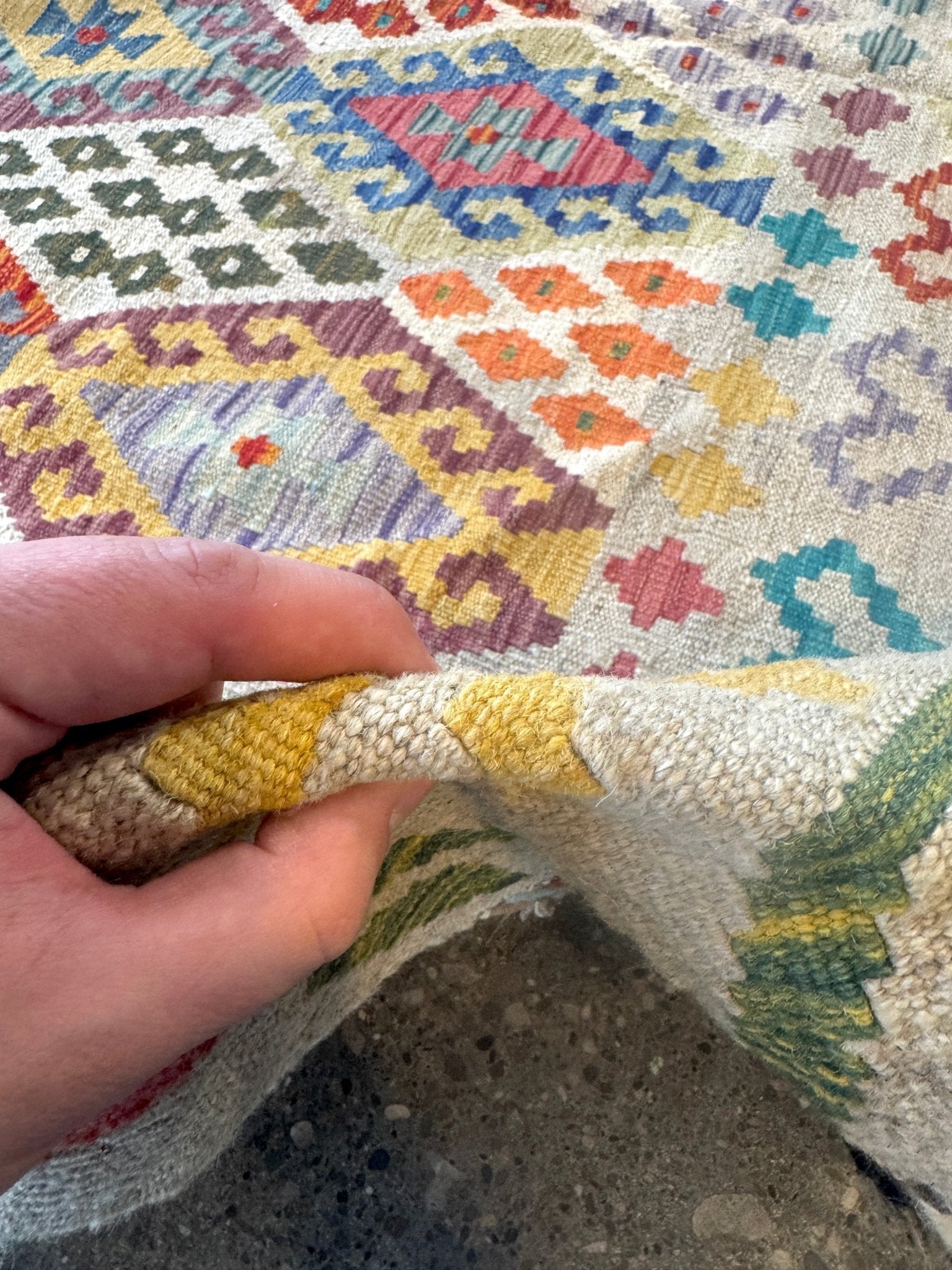 Afghan Maimana Kilim Rug | 7' x 9' 11" - Rug the Rock - available