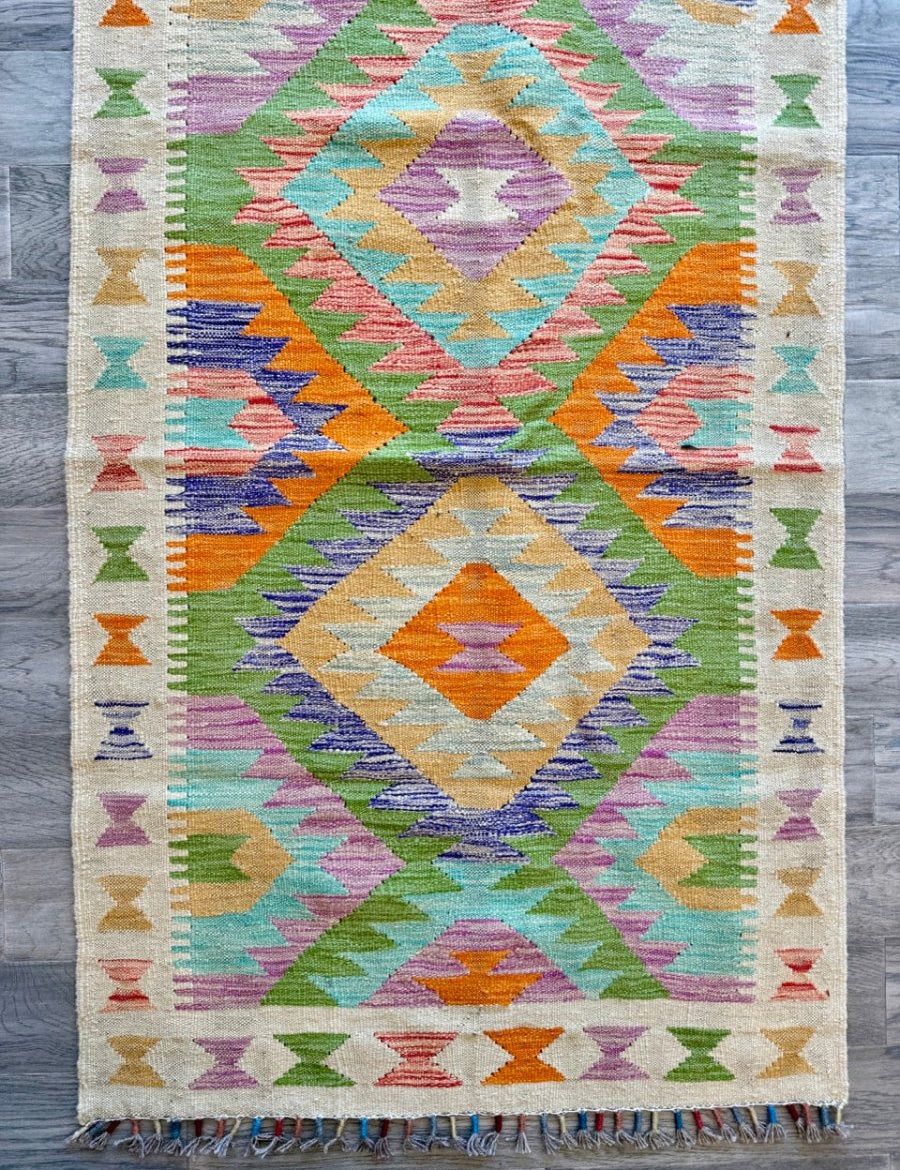 Afghan Maimana Kilim Runner | 2' 10" x 9' 10" - Rug the Rock