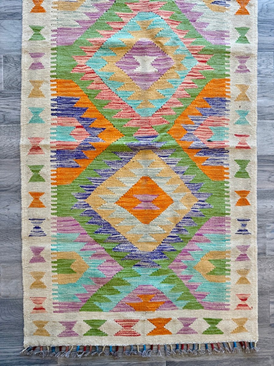 Afghan Maimana Kilim Runner | 2' 10" x 9' 10" - Rug the Rock