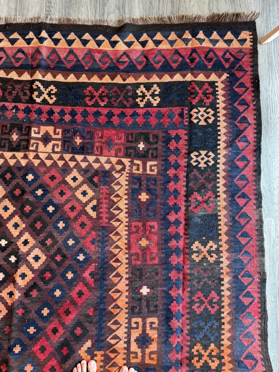 Afghan Uzbek Kilim Rug | 7' 10" x 10' 6" - Rug the Rock