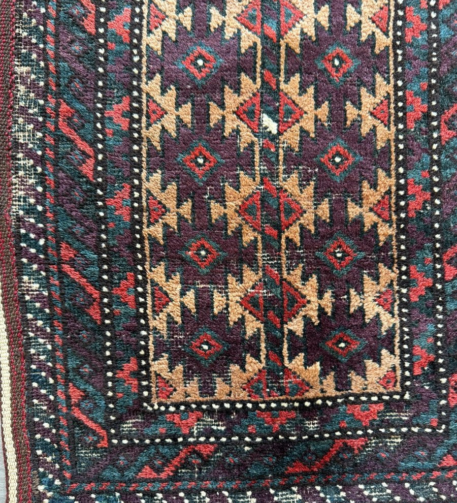 Antique Baluch Bag Face Rug | 1' 6" x 3' - Rug the Rock