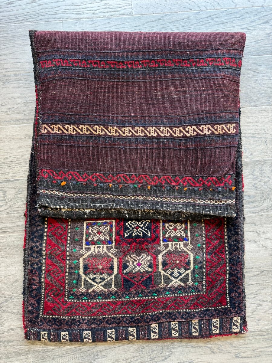 Antique Baluch Saddlebag | 1' 8" x 3' 9" - Rug the Rock