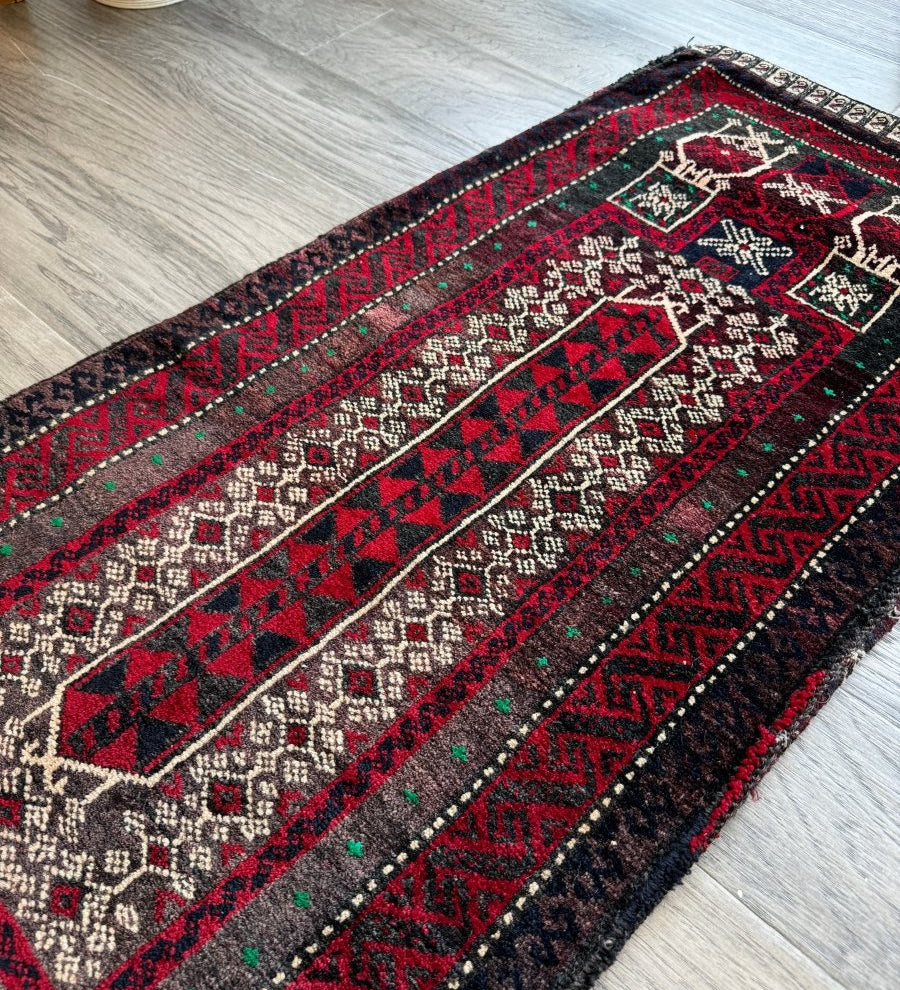 Antique Baluch Saddlebag | 1' 8" x 3' 9" - Rug the Rock