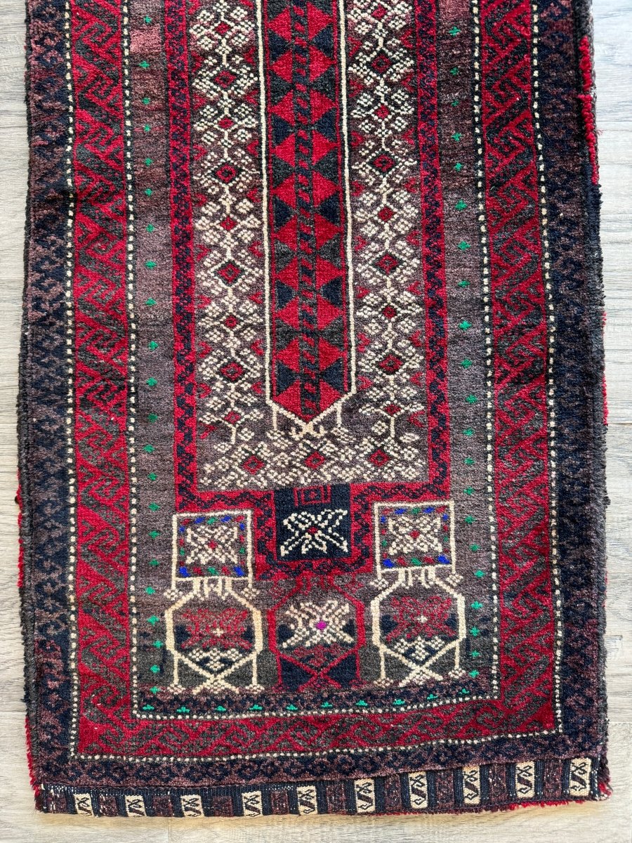 Antique Baluch Saddlebag | 1' 8" x 3' 9" - Rug the Rock