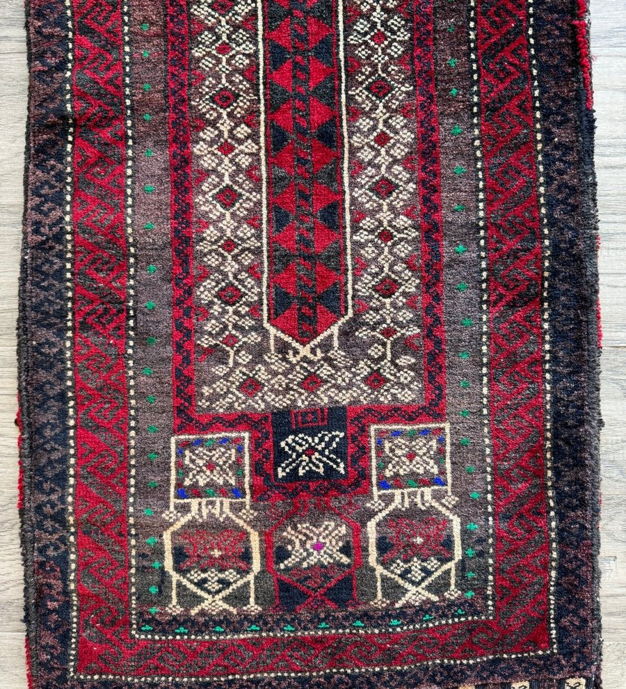 Antique Baluch Saddlebag | 1' 8" x 3' 9" - Rug the Rock