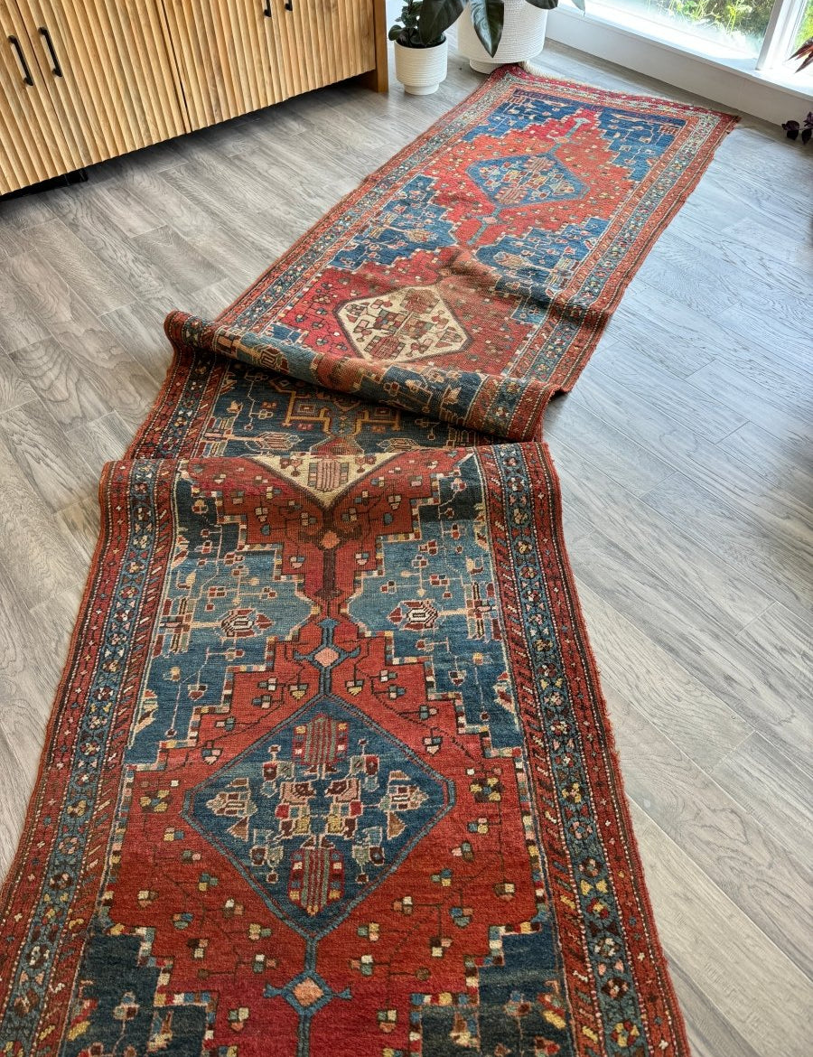 Antique Bidjar Runner Rug | 3' 3" x 14' 1" - Rug the Rock