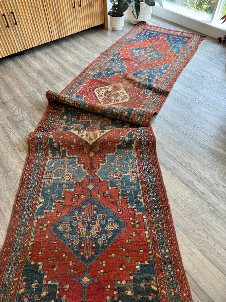 Antique Bidjar Runner Rug | 3' 3" x 14' 1" - Rug the Rock