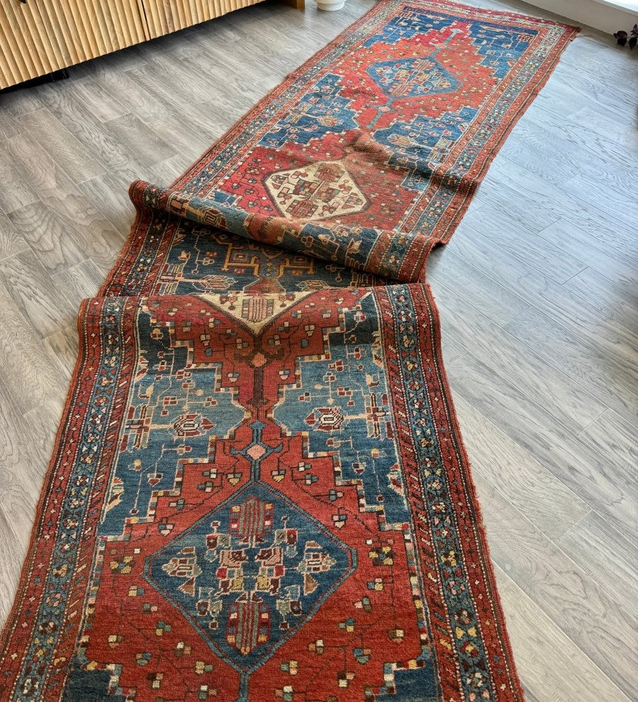 Antique Bidjar Runner Rug | 3' 3" x 14' 1" - Rug the Rock