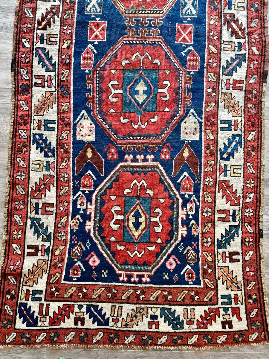 Antique Caucasian Kazak Rug | 3' 9" x 9' 6" - Rug the Rock