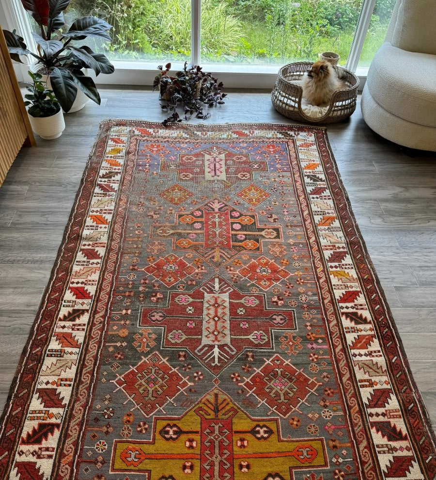 Antique Caucasian Kazak Rug | 5' 1" x 8' 10" - Rug the Rock