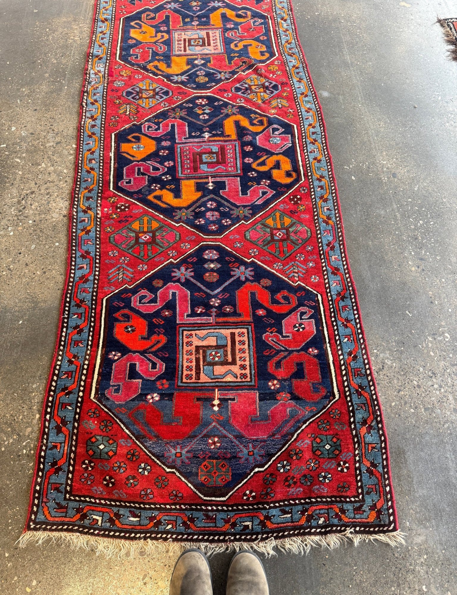 Antique Cloud band Karabagh Runner | 9' x 3' 4" - Rug the Rock - availablecaucasian rugsRunner Rug