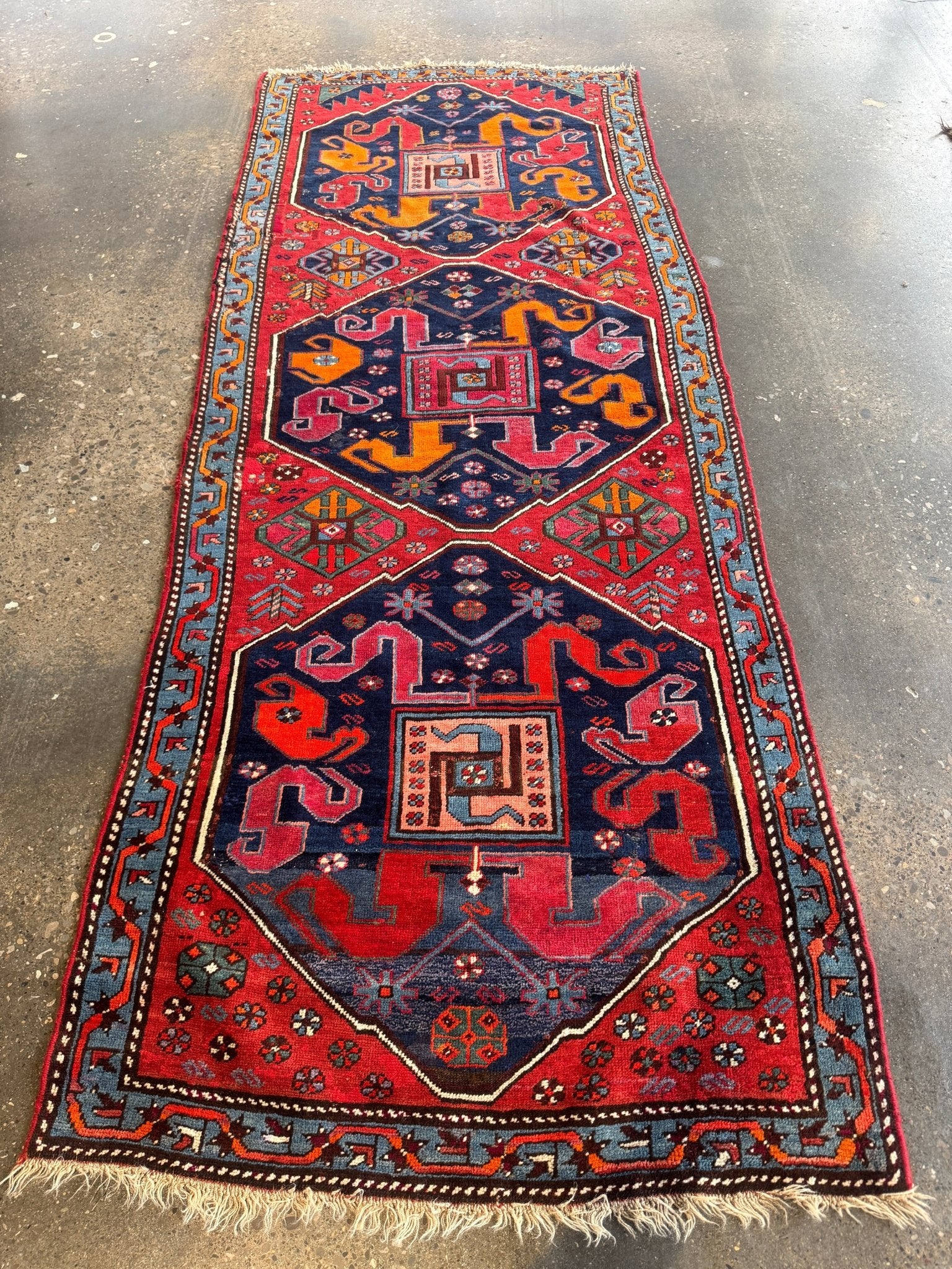 Antique Cloud band Karabagh Runner | 9' x 3' 4" - Rug the Rock - availablecaucasian rugsRunner Rug