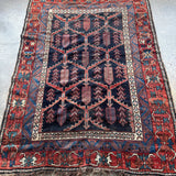 Antique Persian Bakhtiari Rug | 5' x 7’ 4" - Rug the Rock - Afshar RugsavailableMedium Rugs | 3' 6' x 4' x 7'