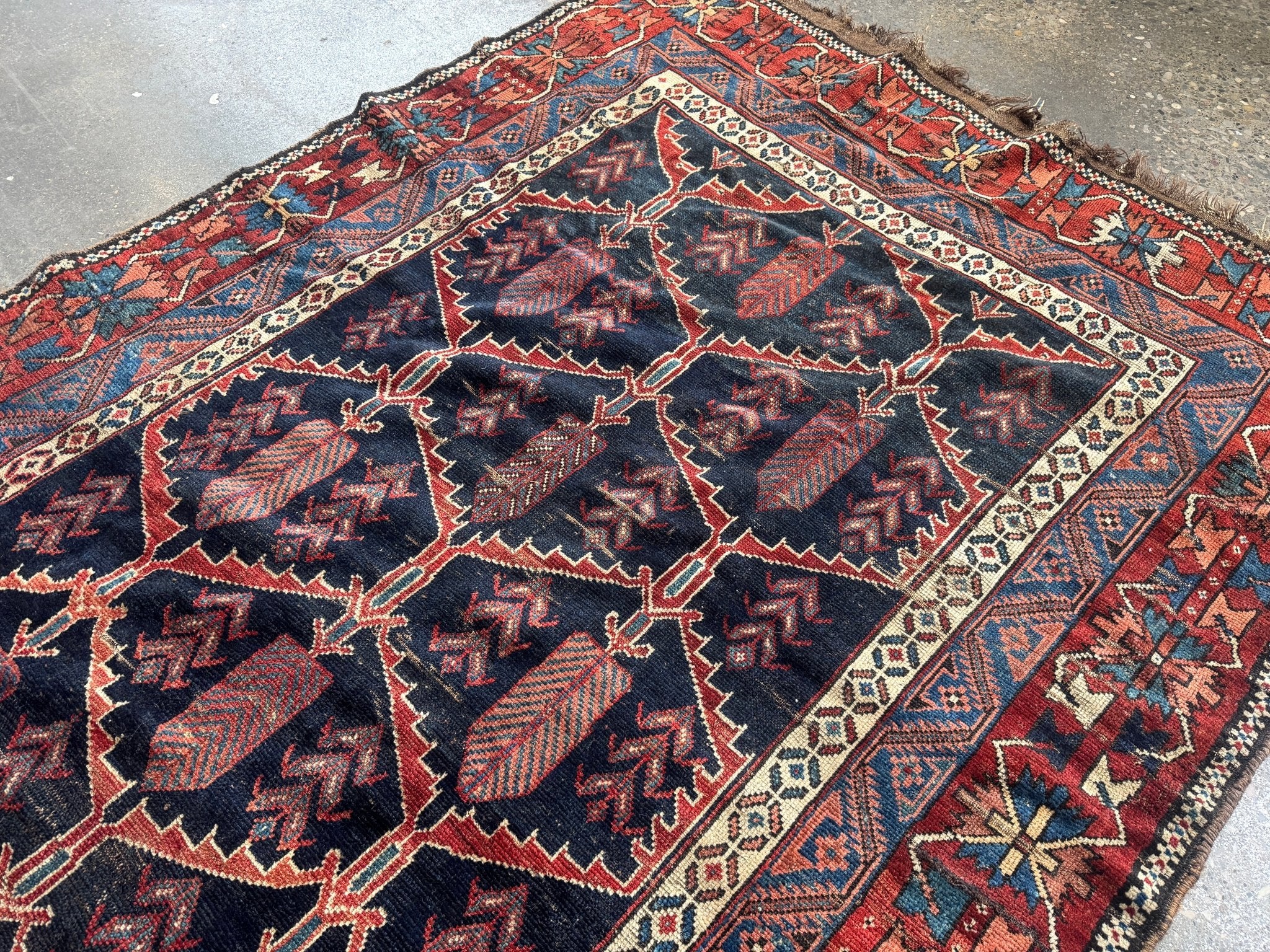 Antique Persian Bakhtiari Rug | 5' x 7’ 4" - Rug the Rock - Afshar RugsavailableMedium Rugs | 3' 6' x 4' x 7'