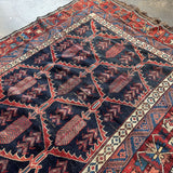 Antique Persian Bakhtiari Rug | 5' x 7’ 4" - Rug the Rock - Afshar RugsavailableMedium Rugs | 3' 6' x 4' x 7'