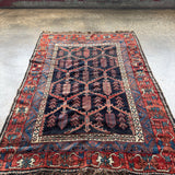 Antique Persian Bakhtiari Rug | 5' x 7’ 4" - Rug the Rock - Afshar RugsavailableMedium Rugs | 3' 6' x 4' x 7'