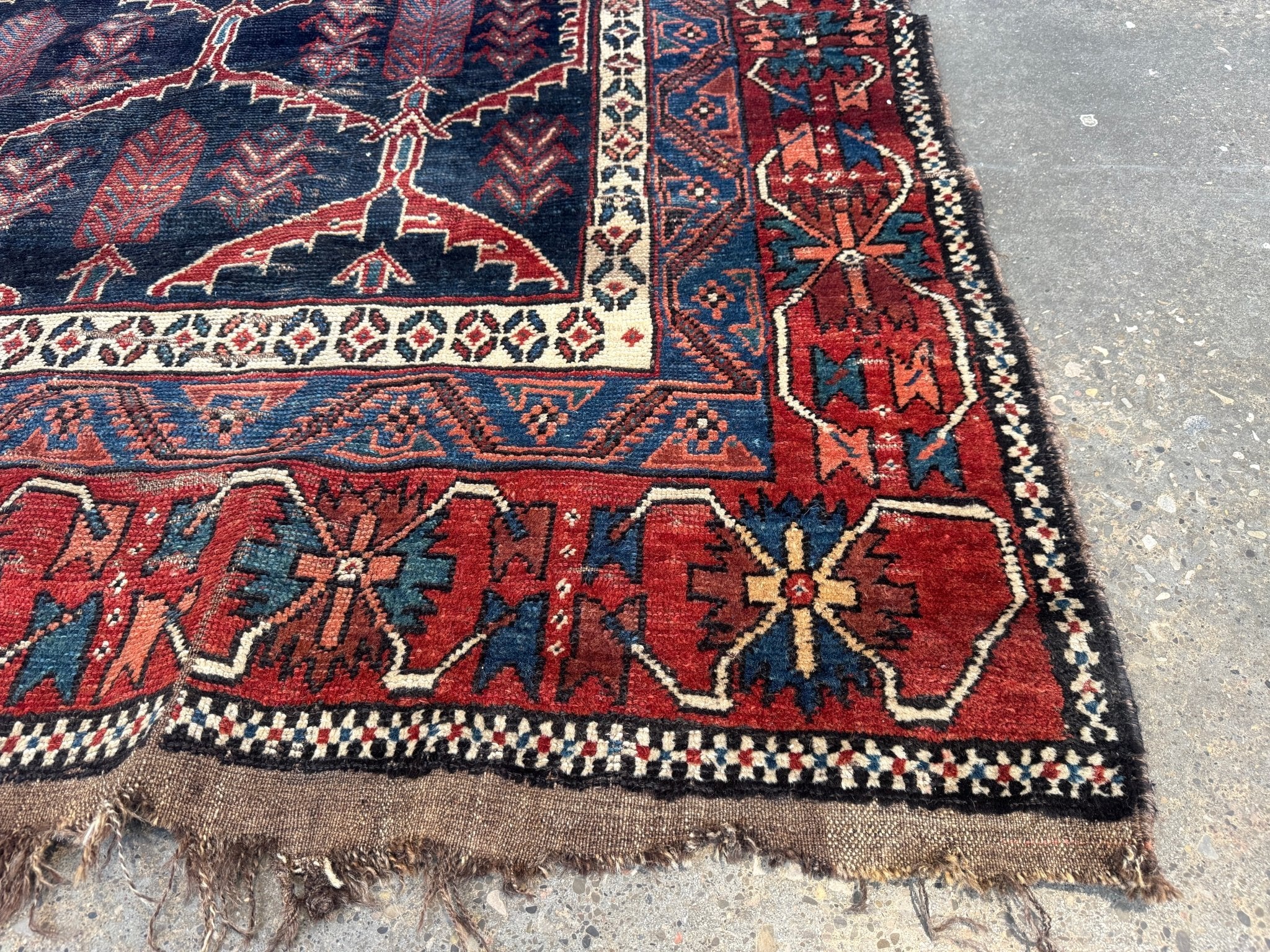 Antique Persian Bakhtiari Rug | 5' x 7’ 4" - Rug the Rock - Afshar RugsavailableMedium Rugs | 3' 6' x 4' x 7'