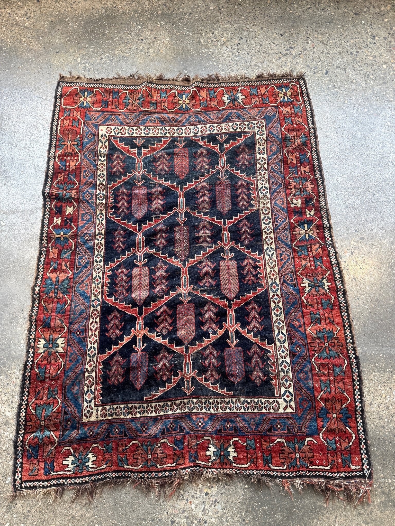 Antique Persian Bakhtiari Rug | 5' x 7’ 4" - Rug the Rock - Afshar RugsavailableMedium Rugs | 3' 6' x 4' x 7'
