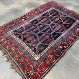 Antique Persian Bakhtiari Rug | 5' x 7’ 4" - Rug the Rock - Afshar RugsavailableMedium Rugs | 3' 6' x 4' x 7'