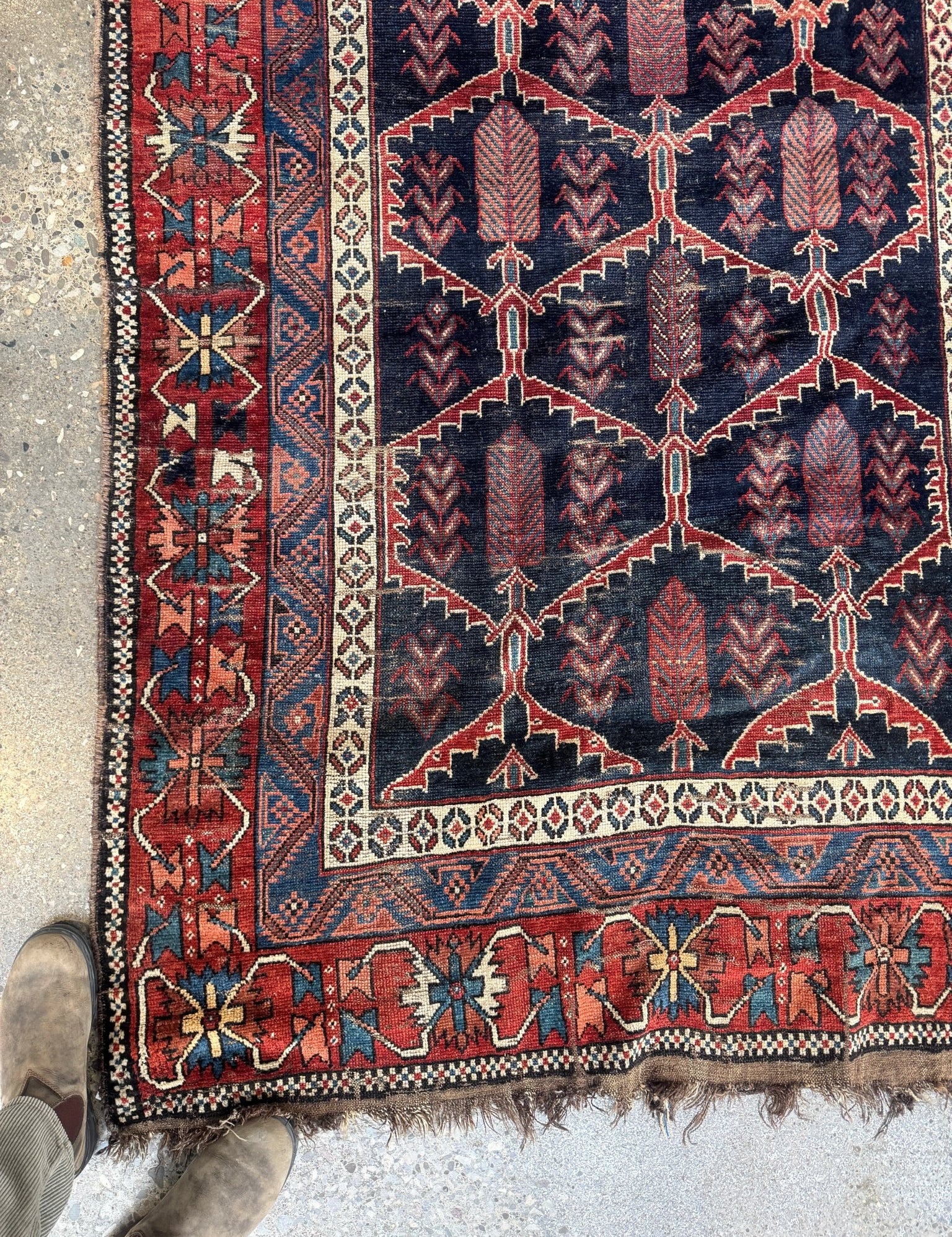 Antique Persian Bakhtiari Rug | 5' x 7’ 4" - Rug the Rock - Afshar RugsavailableMedium Rugs | 3' 6' x 4' x 7'