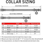 Waterproof Dog Collar Heavy Duty Adjustable for Medium Dogs M Size Glow in Dark Rug the Rock