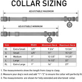 Waterproof Dog Collar Heavy Duty Adjustable for Medium Dogs M Size Glow in Dark Rug the Rock