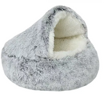 Semi-Closed Cat Bed with Universal Cover - Four Seasons Nest for Small Dogs and Pets Rug the Rock