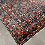 Bakhtiari Rug — Garden Panels in Rust & Indigo | 9'9" × 12'2" - Rug the Rock - availableBakhtiariHand-knotted
