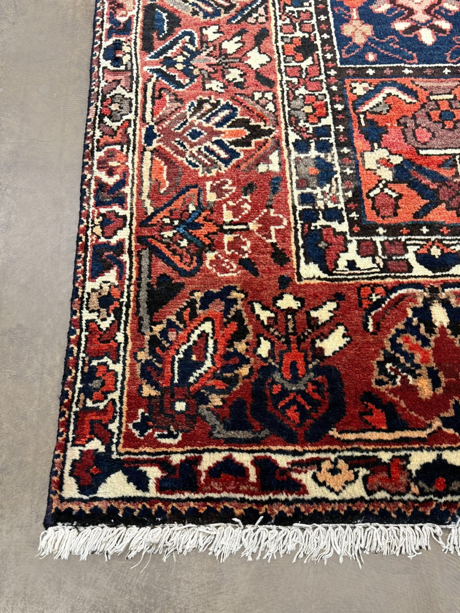 Bakhtiari Rug — Garden Panels in Rust & Indigo | 9'9" × 12'2" - Rug the Rock - availableBakhtiariHand-knotted