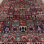 Bakhtiari Rug — Garden Panels in Rust & Indigo | 9'9" × 12'2" - Rug the Rock - availableBakhtiariHand-knotted