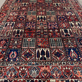 Bakhtiari Rug — Garden Panels in Rust & Indigo | 9'9" × 12'2" - Rug the Rock - availableBakhtiariHand-knotted