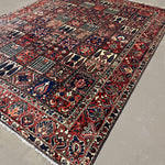Bakhtiari Rug — Garden Panels in Rust & Indigo | 9'9" × 12'2" - Rug the Rock - availableBakhtiariHand-knotted