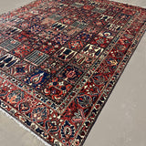 Bakhtiari Rug — Garden Panels in Rust & Indigo | 9'9" × 12'2" - Rug the Rock - availableBakhtiariHand-knotted