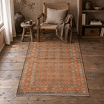 Baluch Rug — Soft Camel & Sage Lattice | 3'2" × 5'5" - Rug the Rock - available