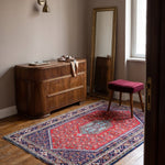 Bidjar Rug — Scarlet & Powder Blue Medallion | 3'9" × 5'7" - Rug the Rock - available