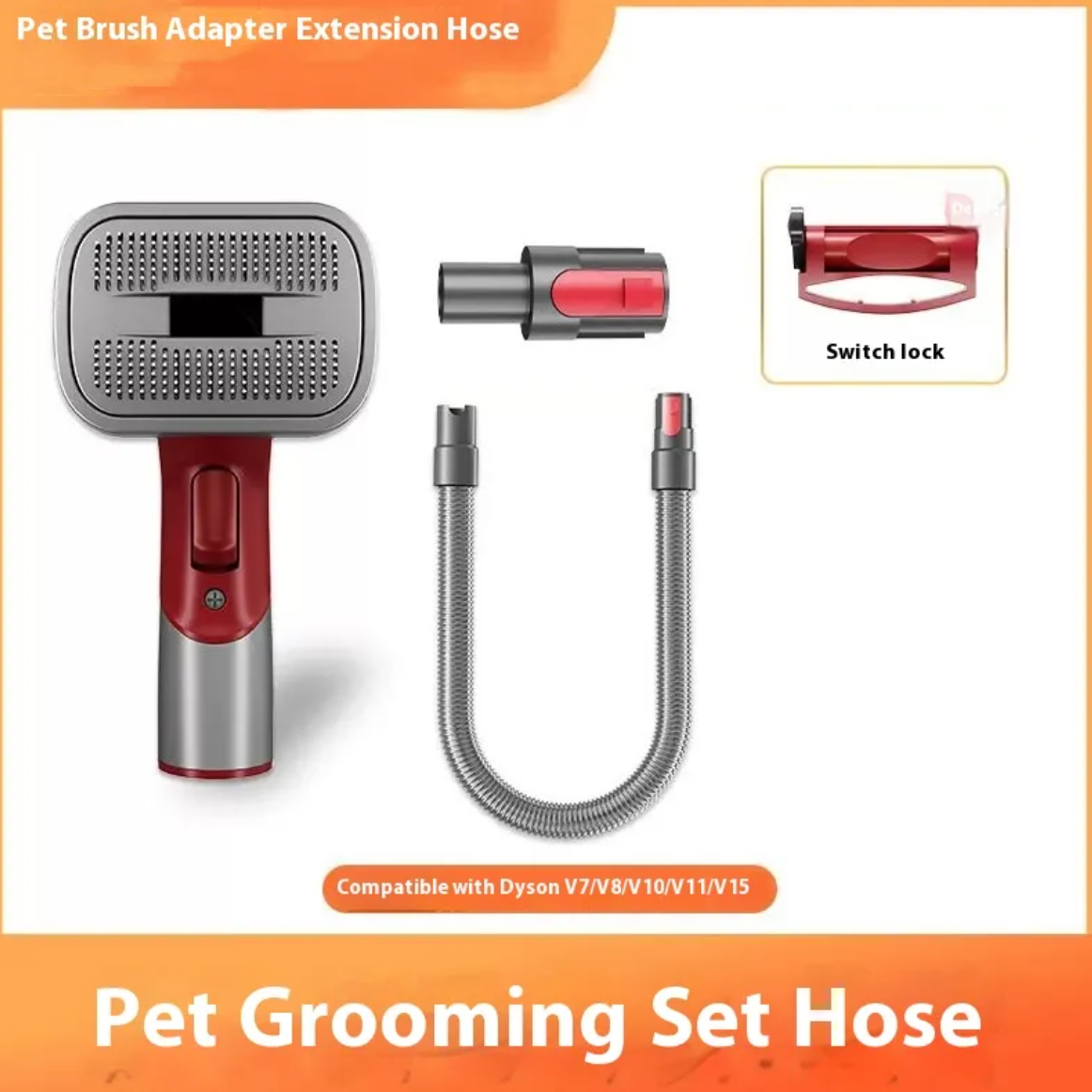 Full Series Pet Shaver Comb Suit with Hair Suction Head for Dogs and Cats Rug the Rock