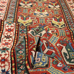 Caucasian Karabakh Runner Rug | 3' 1" x 11' 3" - Rug the Rock - multicolor colorRunner Rugyellow color