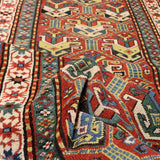 Caucasian Karabakh Runner Rug | 3' 1" x 11' 3" - Rug the Rock - multicolor colorRunner Rugyellow color