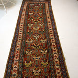 Caucasian Karabakh Runner Rug | 3' 1" x 11' 3" - Rug the Rock - multicolor colorRunner Rugyellow color
