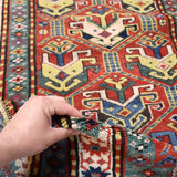 Caucasian Karabakh Runner Rug | 3' 1" x 11' 3" - Rug the Rock - multicolor colorRunner Rugyellow color