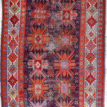 Caucasian Kazak Runner Rug | 3' 11" x 8' 10" - Rug the Rock - available