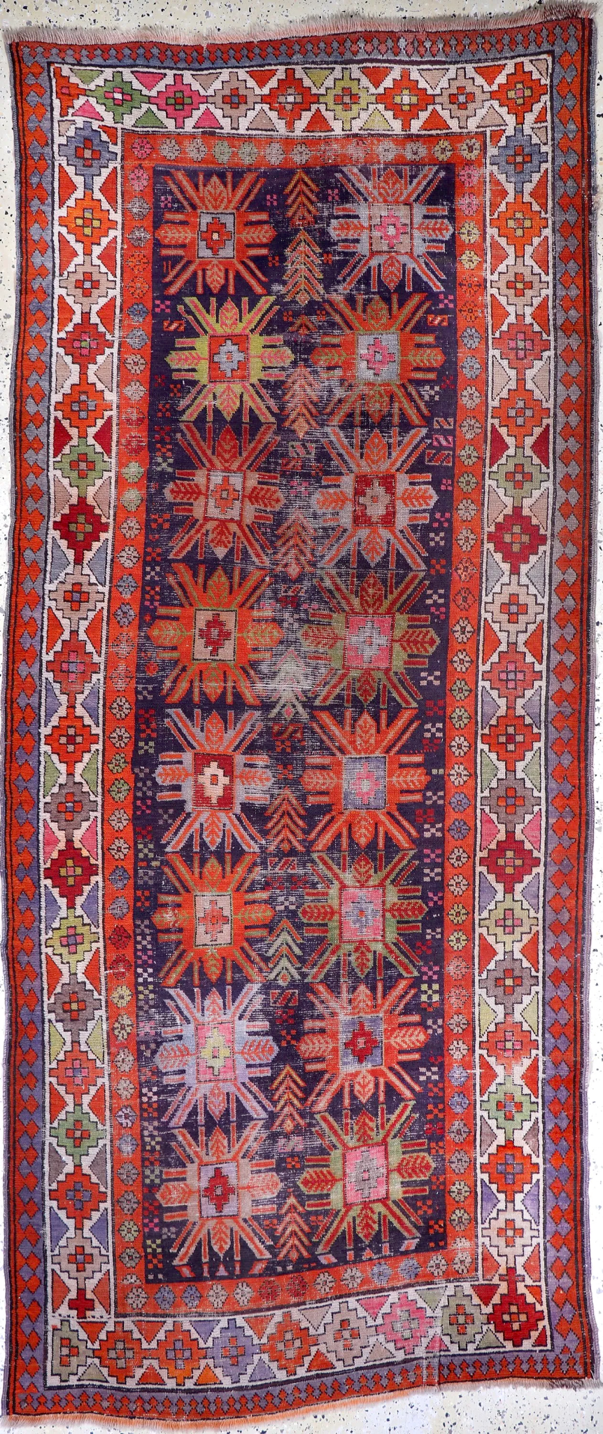 Caucasian Kazak Runner Rug | 3' 11" x 8' 10" - Rug the Rock - available