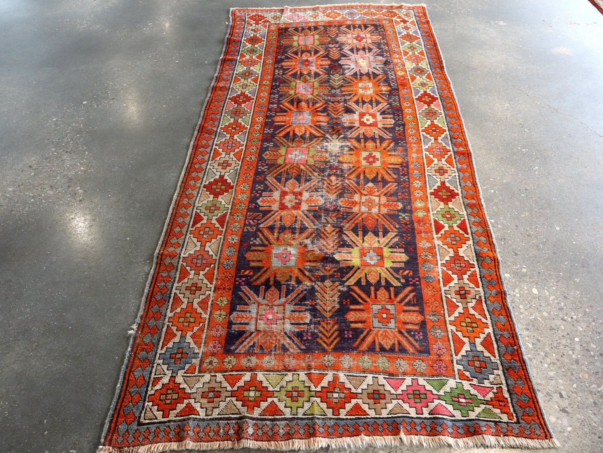 Caucasian Kazak Runner Rug | 3' 11" x 8' 10" - Rug the Rock - available
