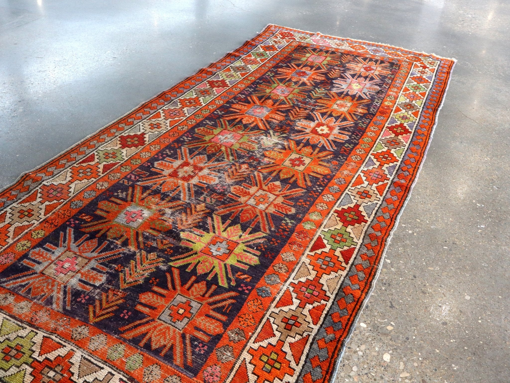 Caucasian Kazak Runner Rug | 3' 11" x 8' 10" - Rug the Rock - available