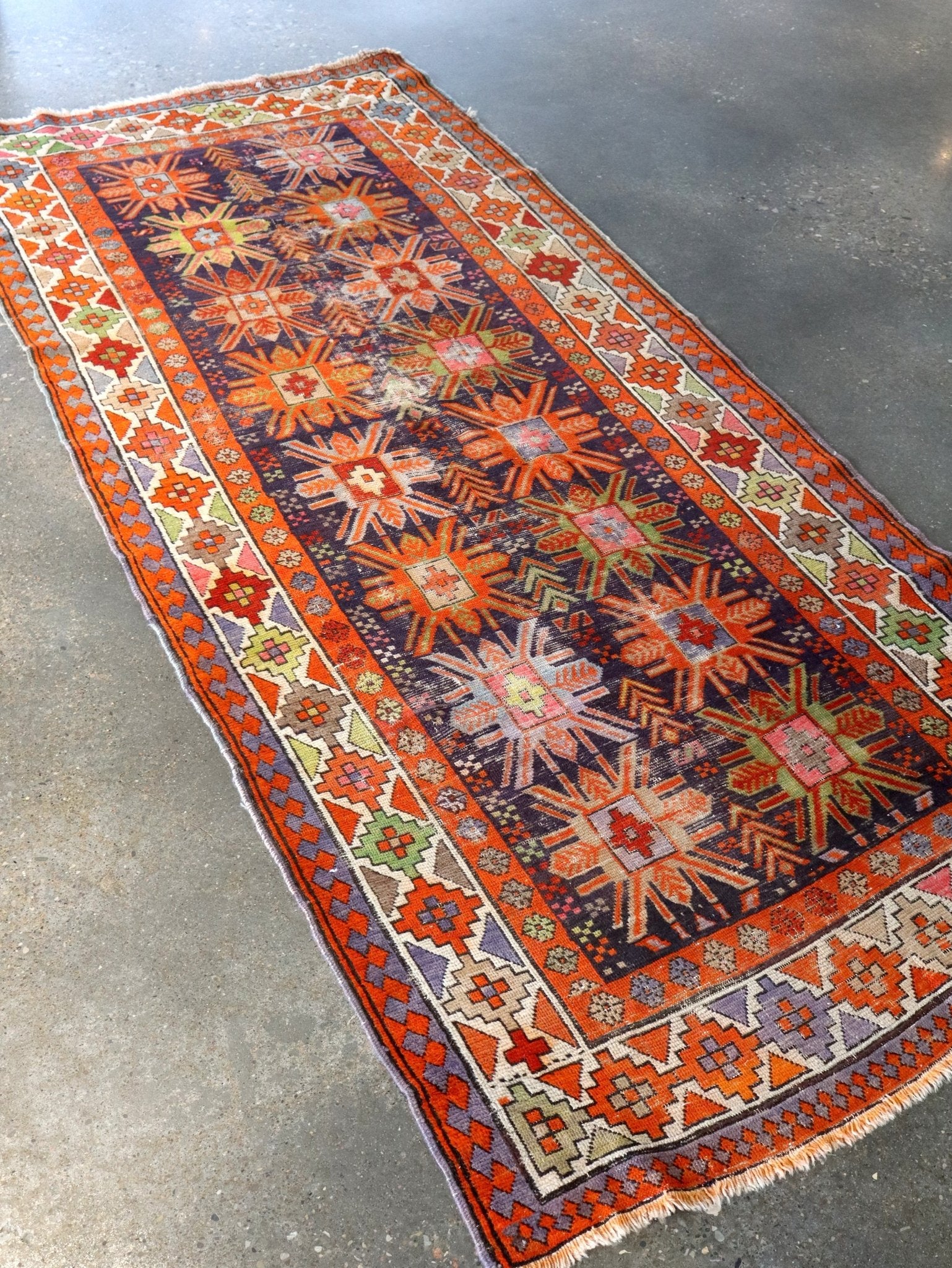 Caucasian Kazak Runner Rug | 3' 11" x 8' 10" - Rug the Rock - available