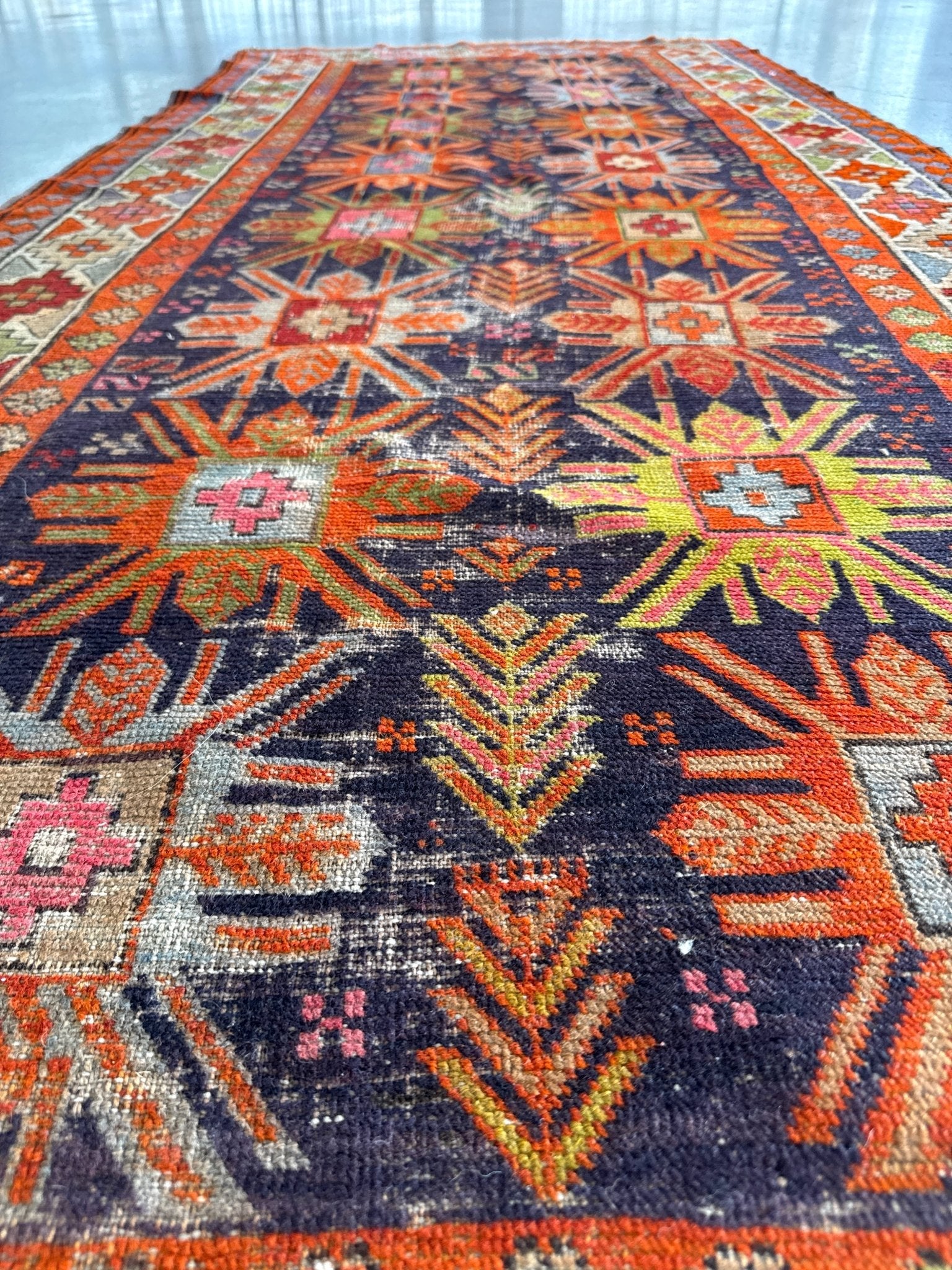 Caucasian Kazak Runner Rug | 3' 11" x 8' 10" - Rug the Rock - available