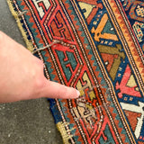 Caucasian Kazak Runner Rug | 3' 11" x 8' 10" Rug the Rock