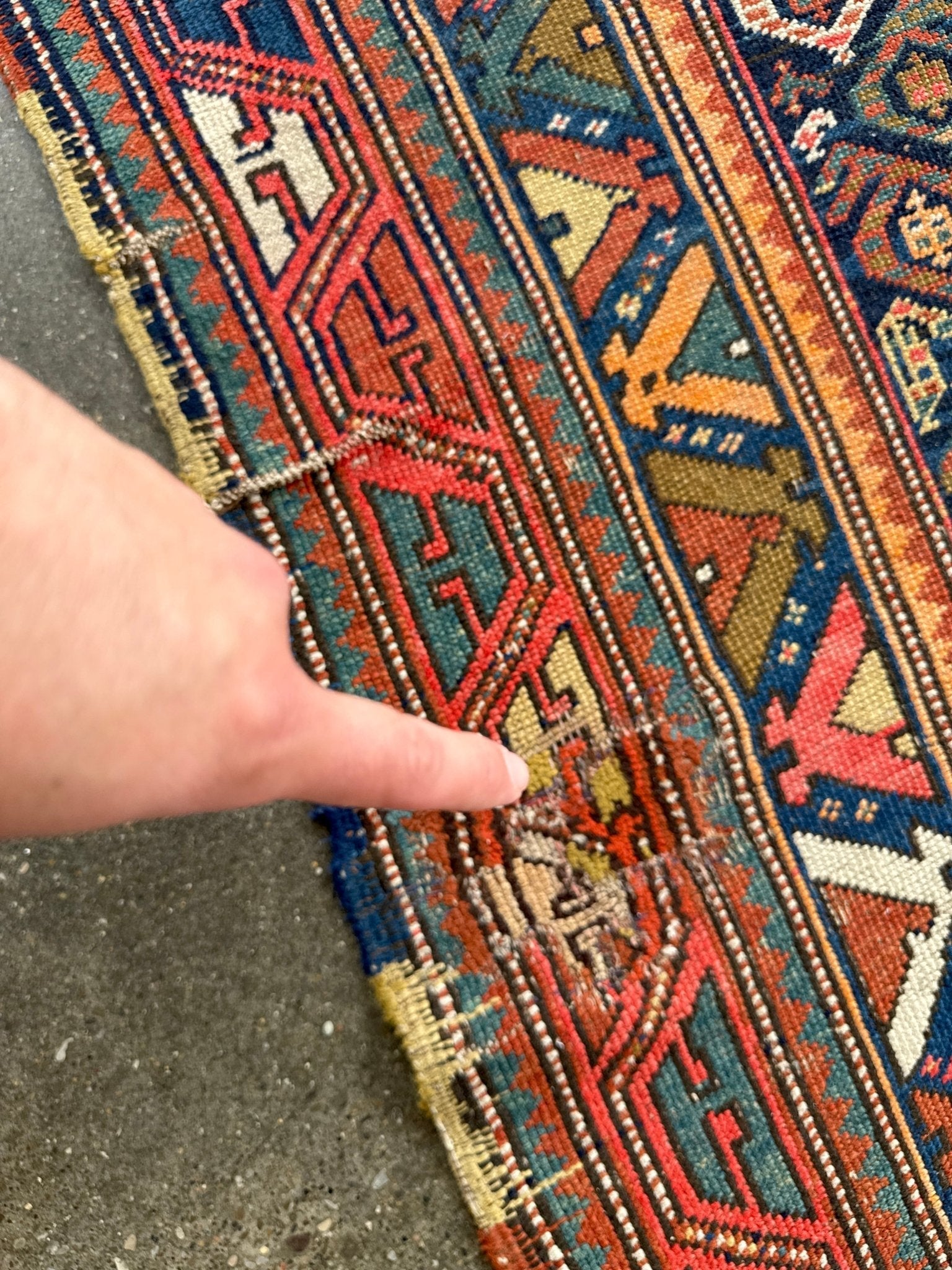 Caucasian Kazak Runner Rug | 3' 11" x 8' 10" Rug the Rock
