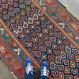 Caucasian Kazak Runner Rug | 3' 11" x 8' 10" Rug the Rock